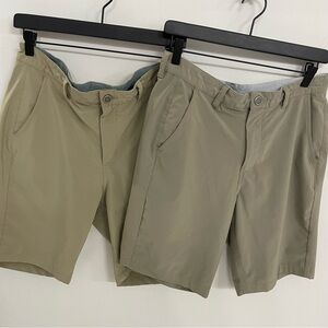 2 Pairs Free Fly Mens Quick Dry Flat Front Outdoor Shorts 9” Size 32 Casual.  15